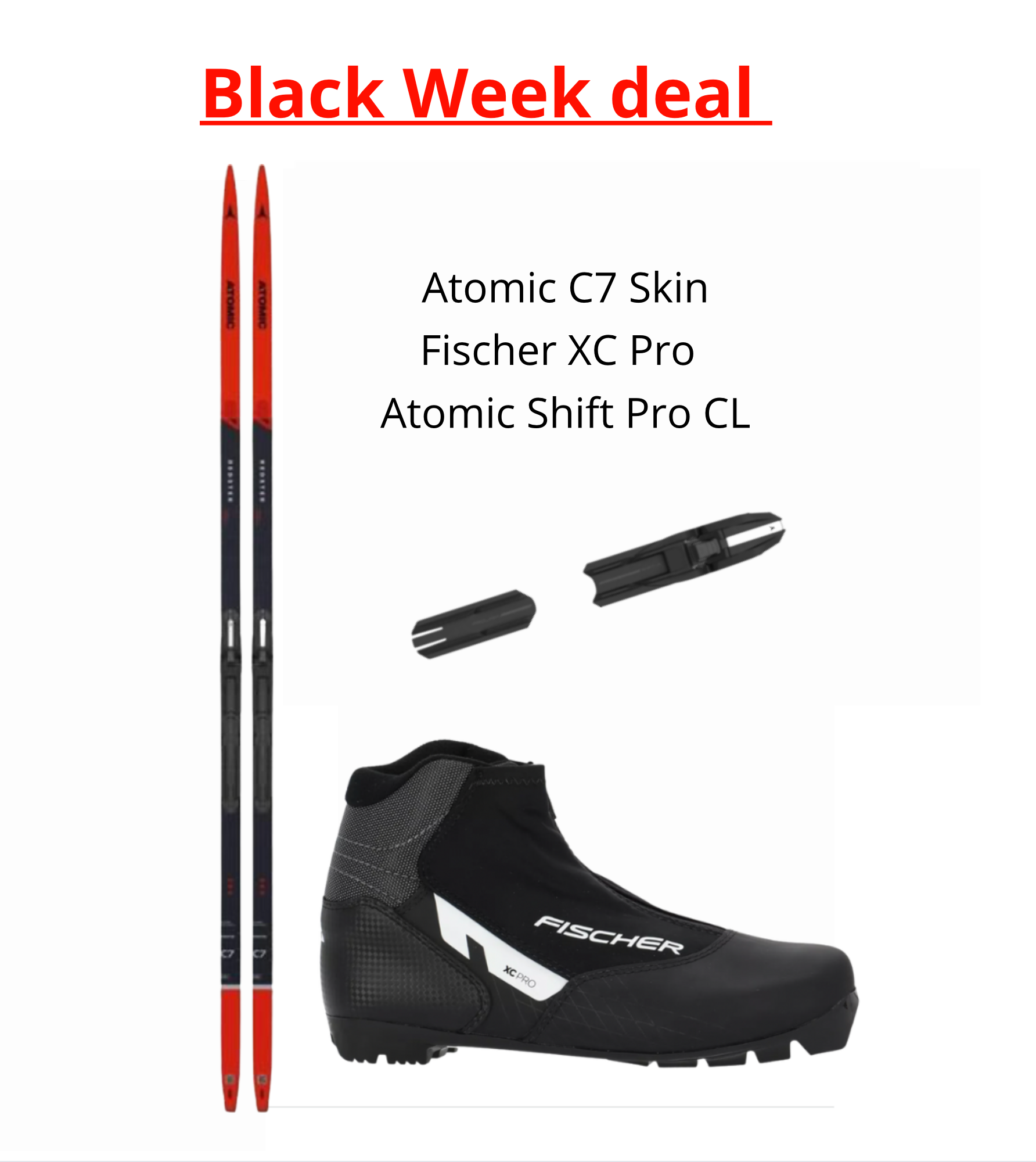 Atomic C7 SKIN med Bindning och pjäxor - Sporthandlarn