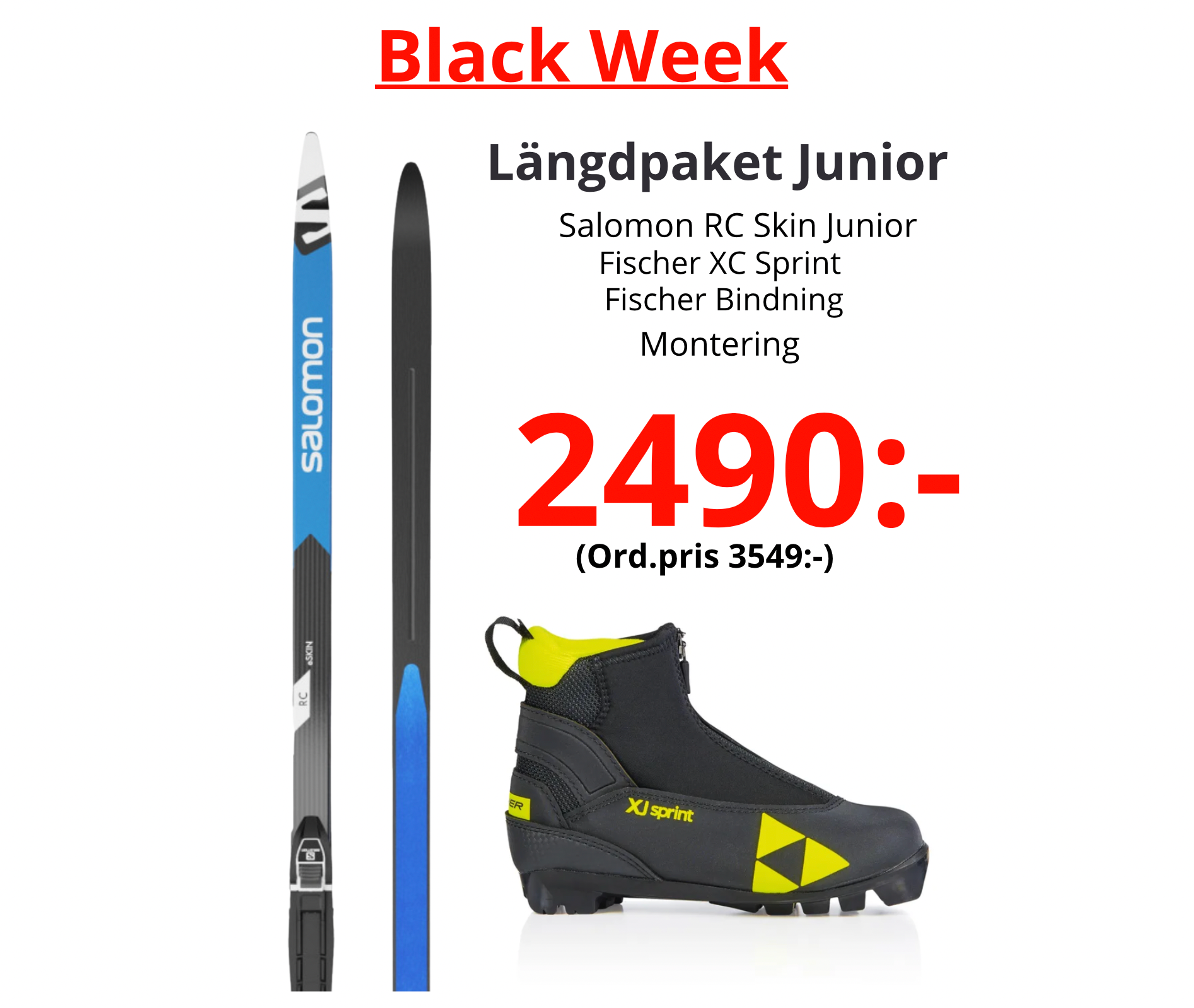 Längdpaket Salomon RC Skin junior - Sporthandlarn
