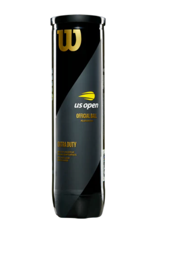 Wilson US Open XD 4-Ball 2-pack featuring tennis balls with vibrant yellow color and official tournament branding.